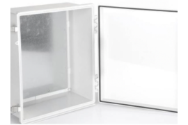 EC-4050  KUTU, 400 x 500 x 200 mm IP-67 Plastik Pano - ŞEFFAF KAPAKLI, ALÜMİNYUM KULAKLI